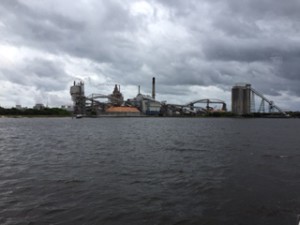 One of the pulp mills that flank the Fernandina Harbour Marina. The smell is pretty terrible if the wind blows the wrong way.