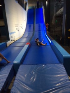 The "landing" slide was so much fun that Jassa did it 10 times (or so it seemed). Cliff got a video of it, if you are interested.
