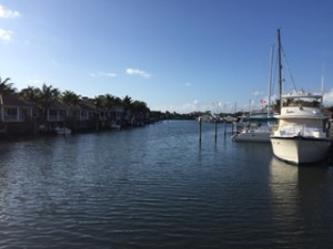 Here's the view from the aft. A cute story about Vero Beach: It's nickname is Velcro Beach because so many ICW travelers get to this point and stick.