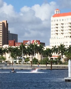 A fun thing we saw on our way -- one of the "rocket ski" contraptions. He splashed down rather inelegantly about a second after I snapped this photo.